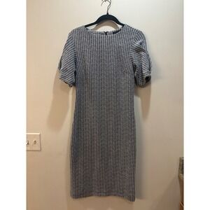 NWT Banana Republic Tweed‎ Sheath Dress Puff Sleeve Career Office Size 6